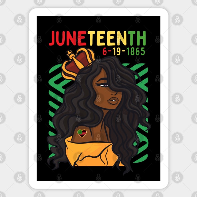 Juneteenth Melanin Queen Magnet by Hypnotic Highs